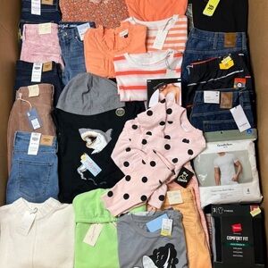 25 pices Box of children clothes different size and colors